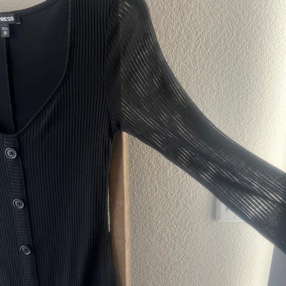 Express Black Button-Down Dress - size XS - Picture 3 of 5